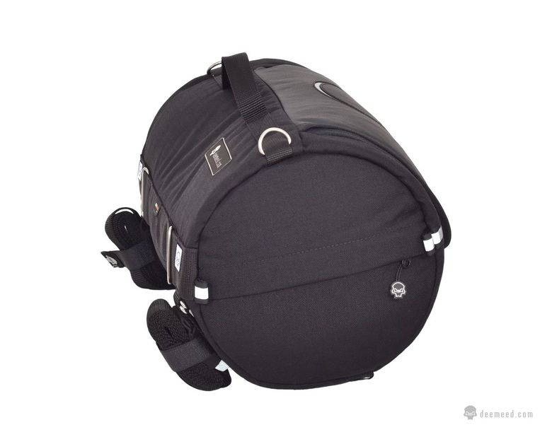 Motorcycle waterproof roll bag made of Cordura and italian leather