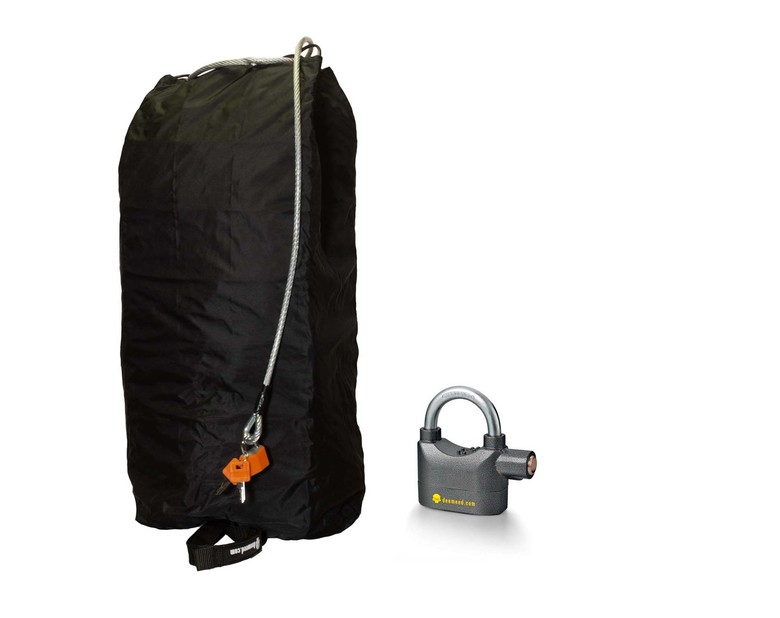 Security Helmet bag DOUBLE + ALARM LOCK