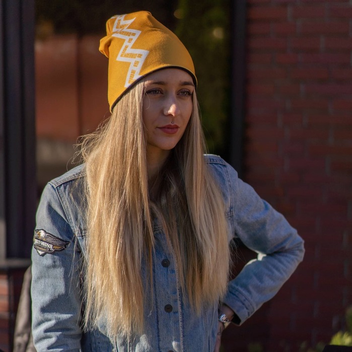 Winter set:cap S/M + Neck Tube dijon