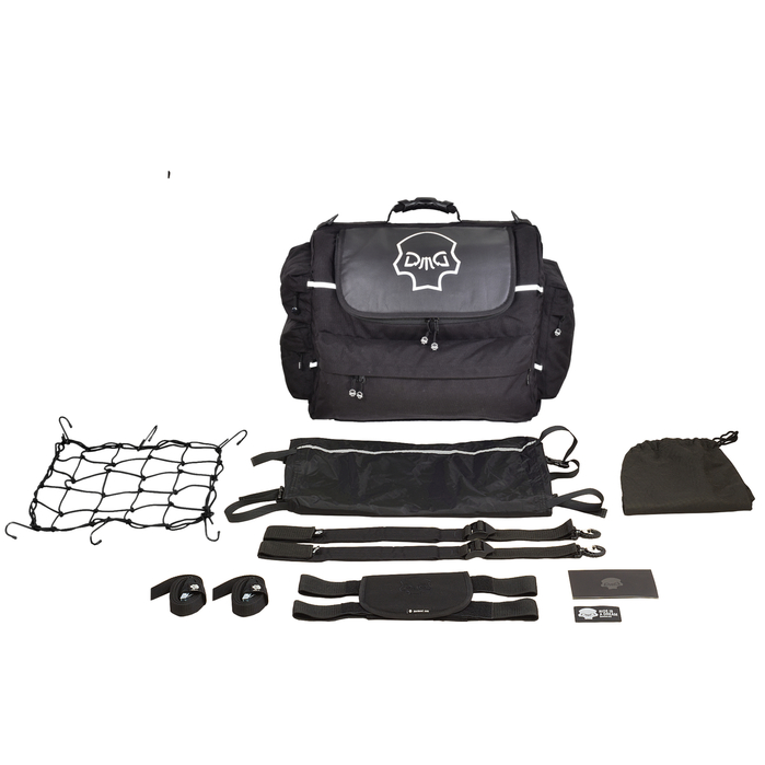 Motorcycle luggage in rectangular shape. 60 liters waterproof bag made of  cordura and italian leather. - DeemeeD