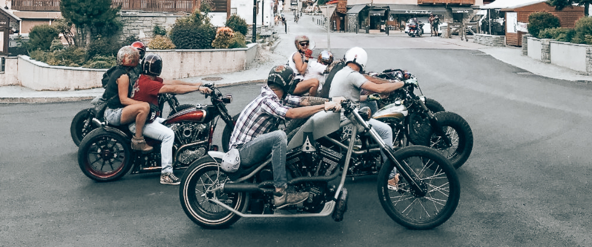 Custom motorcycles and long journeys